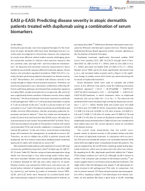 EASI p‐EASI：使用血清生物标志物组合预测接受 dupilumab 治疗的特应性皮炎患者的病情严重程度